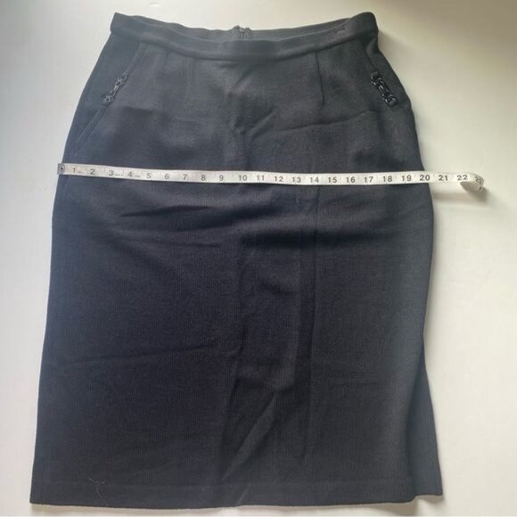 St. John knits evening Black pencil skirt, size 12. - Picture 10 of 10